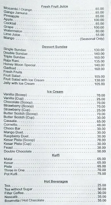 Arasa menu 