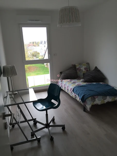Chambre avec bureau et lit - achat Appartement à rennes, 3 pièces, 2 chambres