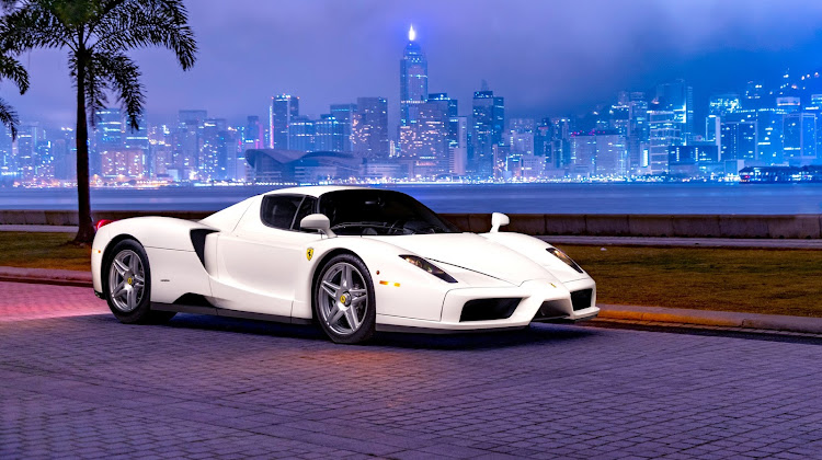 This ultra-rare white Ferrari Enzo is looking for an owner who is after true exclusivity. Picture: SUPPLIED