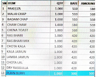 Grover Mithaivala menu 8