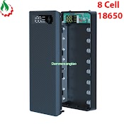 Box Sạc Dự Phòng 8 Cell 18650 Hỗ Trợ Sạc Nhanh Qc3.0 (Không Pin)