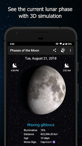 Screenshot Phases of the Moon