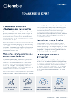 Tenable Nessus Expert - Fiche technique