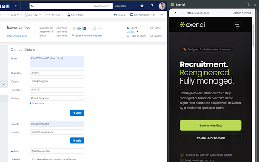 Invenias WebTabs by Exenai screenshot 1