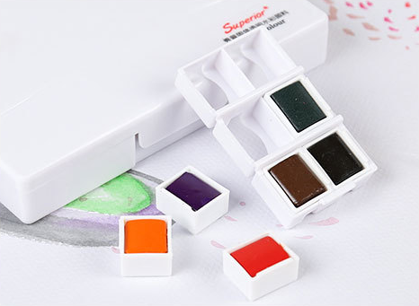 Solid Watercolor Powder Paint 36 Colors To Send Fountain Pen Children Hand-painted Student Portable Box Watercolor