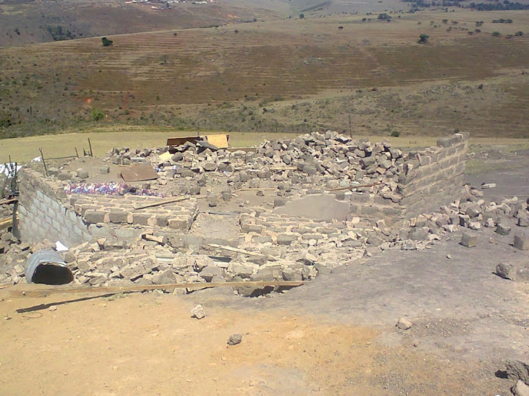 What remains of the homes that were left damaged on Saturday in Butterworth.