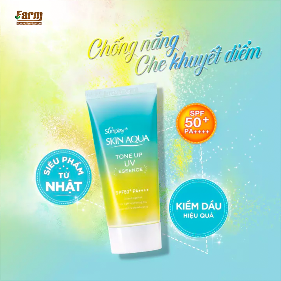 Tinh Chất Chống Nắng Hiệu Chỉnh Sắc Da Skin Aqua Mint Green