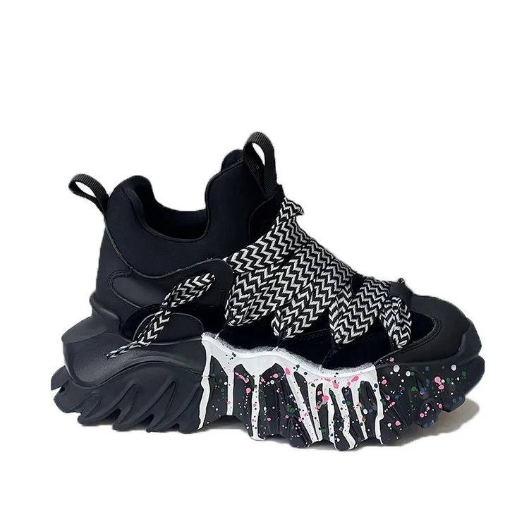 Chaussures femme à semelle épaisse style muffin, idéales pour un look tendance. Confort et hauteur garantis pour toutes vos tenues.