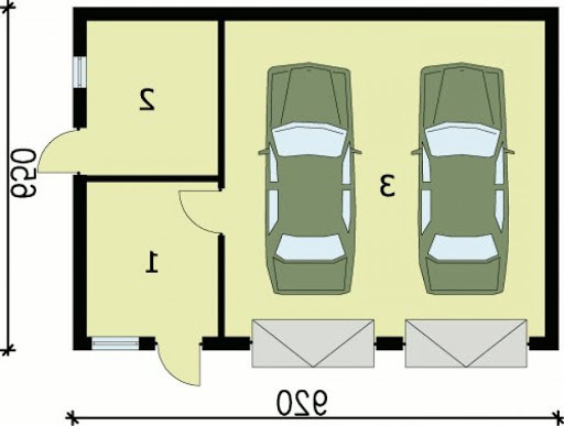 G85 - Rzut garażu