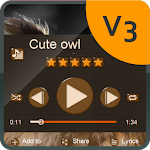 Cute owl PlayerPro Skin Apk