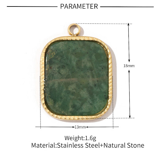 Title 20, Bohemian Natural Stone Titanium Steel Necklace ...