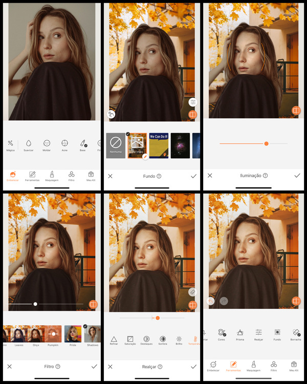 Tutorial de edição inspirada no outono usando as ferramentas do AirBrush 