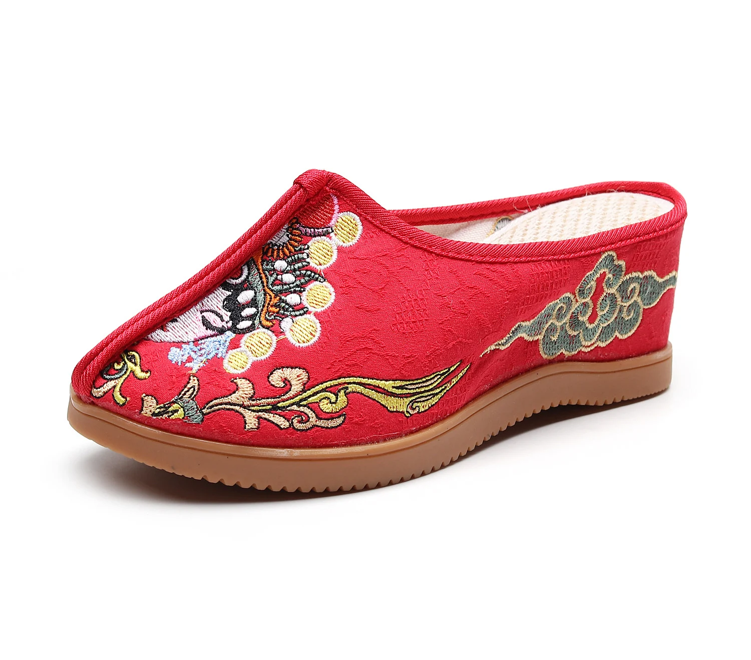 Title 5, Zapatillas bordadas de tacón alto para mujer es...