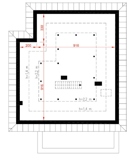 Dobry czas AG2 - A119aG2 - Rzut poddasza do indywidualnej  adaptacji (61,4m2 powierzchni użytkowej)