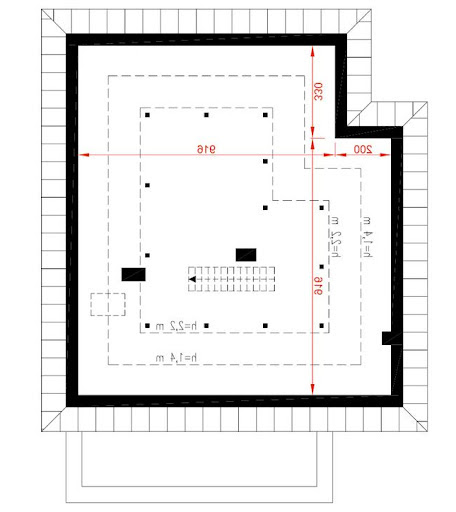 Dobry czas AG2 - A119aG2 - Rzut poddasza do indywidualnej  adaptacji (61,4m2 powierzchni użytkowej)