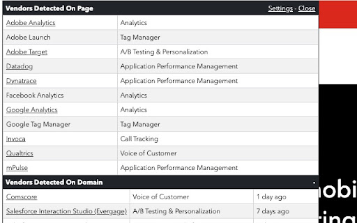 Contentsquare Vendor Detector