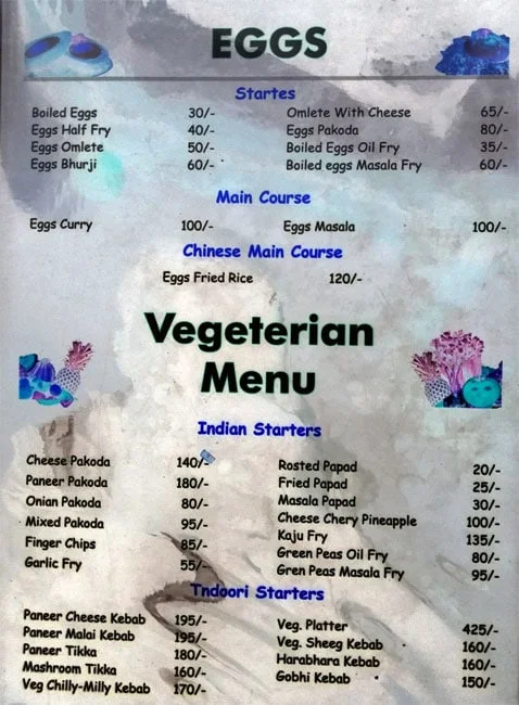 Sayaba's Chulha Chauka menu 