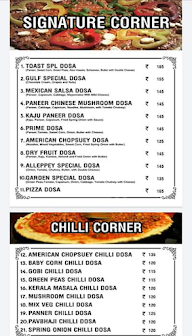 Toast 99 Dosa menu 4