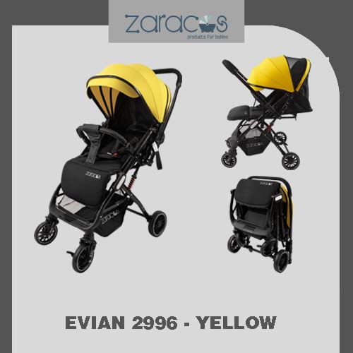 Xe Đẩy Gấp Gọn 2 Chiều Cho Bé Zaracos Evian 2996 Yellow - Zaracos Việt Nam