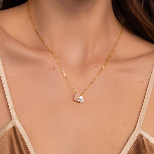 Title 2, Womens Vintage 18K Gold-plated Pear-shaped Squ...