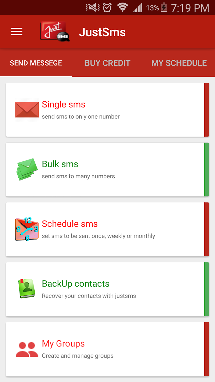 JUSTSMS UG Screen 2