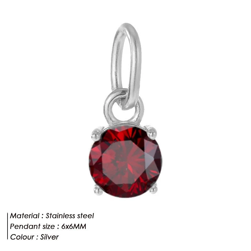 New stainless steel round diamond ladies' pendant, a versatile and all-match accessory, perfect jewelry for any outfit, 