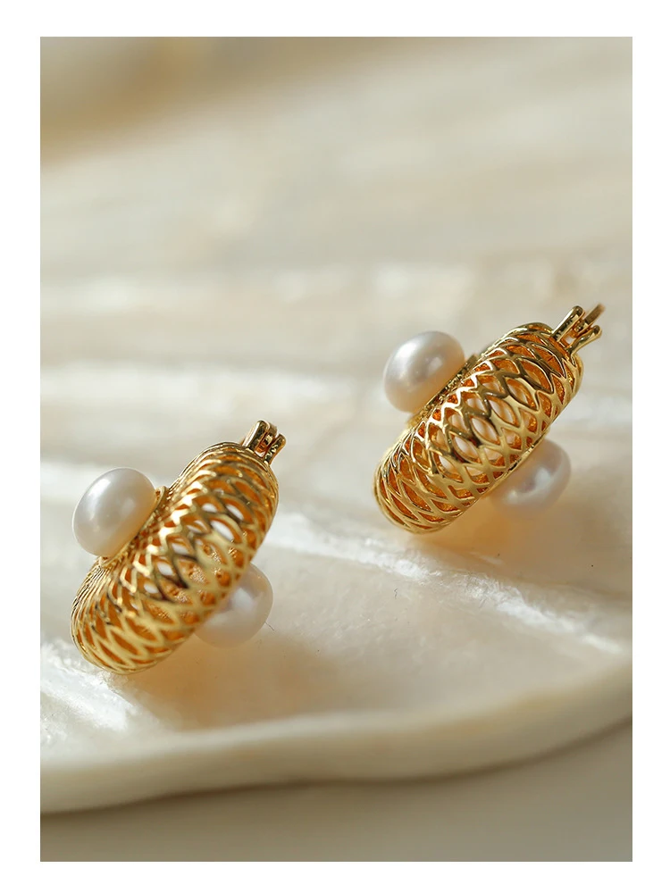 Title 8, Eleganti orecchini vintage stile francese con p...