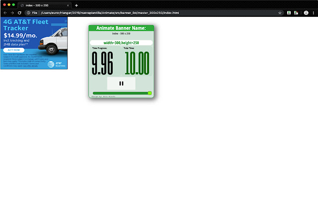 Animate Banner Control chrome extension