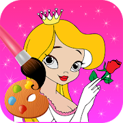 Fairy tale princess coloring  Icon