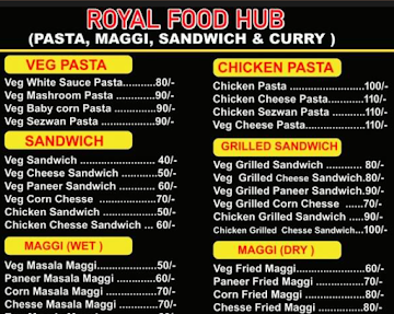 Royal Food Hub menu 