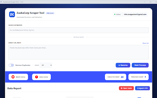 ZaubaCorp Scraper Tool – Scrape Company Leads Preview 3