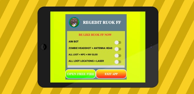 App H4X - Headshot Mod Menu Android app 2022 