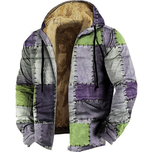 Title 3, Sudadera con capucha y forro marrón, chaqueta a...