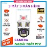 Camera An Ninh 3 Ống Kính 10X Zoom Wifi Ptz Đàm Thoại Hai Chiều Tự Động Theo Dõi, Màu Sắc, Tầm Nhìn Ban Đêm - Hàng Nhập Khẩu