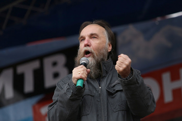 Alexander Dugin gestures as he addresses the rally in Moscow, Russia, October 18 2014. Picture: MOSCOW NEWS AGENCY/REUTERS