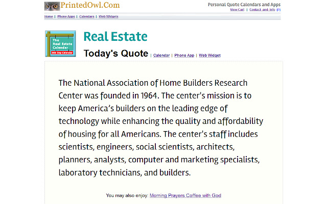 Real Estate Daily Quote chrome extension