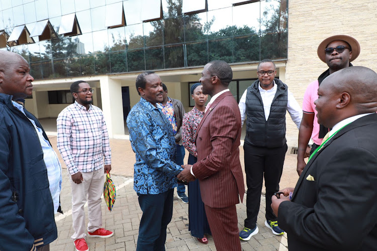 Wiper leader Kalonzo Musyoka at Nyayo Stadium for the Benny Hinn Mega Crusade on February 25, 2024.