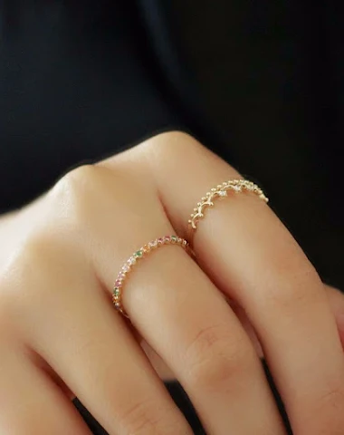 Sterling zilveren kroonring met een - 0
