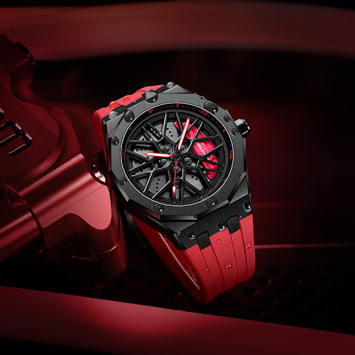 Title 6, Mens Forged Hollow Waterproof Wheel Watch for ...