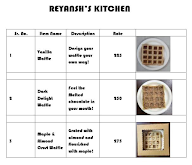 Reyansh's Kitchen menu 1