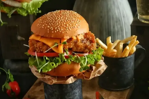 Spicy Chicken Cheese Zinger Burger