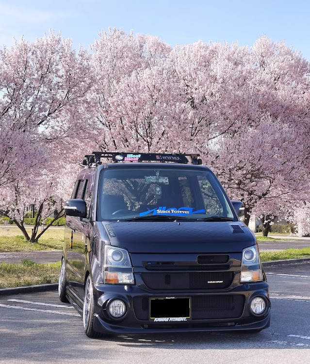 ワゴンRの富山県・サクラと愛車・桜とコラボ・桜コラボ・4月もよろしくお願い致します🌸に関するカスタム事例の投稿画像5枚目