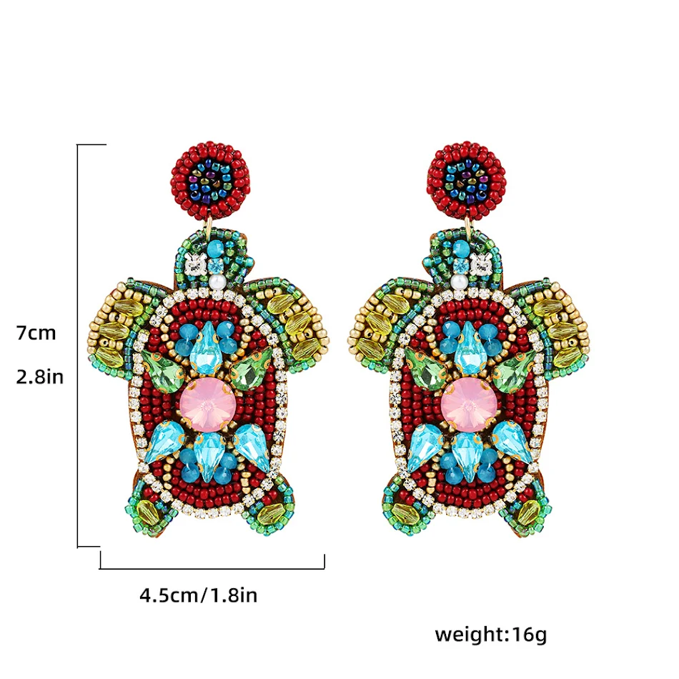 Pendientes Sencillos de Animales Marinos Coloridos, Elegancia Marina para tu Look Diario, Accesorios de Moda Versátiles y Atractivos