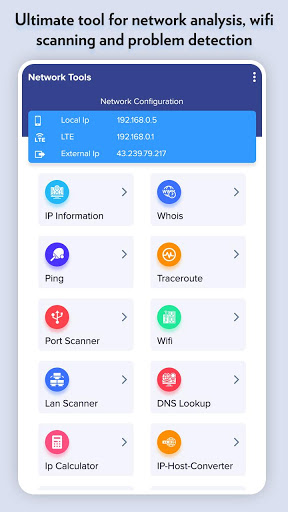 Screenshot Network Tools: WiFi Analyzer, 