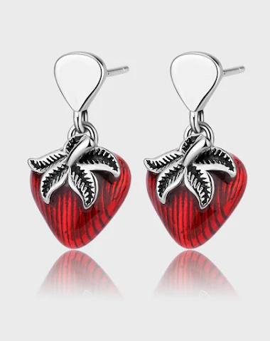 Boucles d'oreilles fraise rétro sim - 0