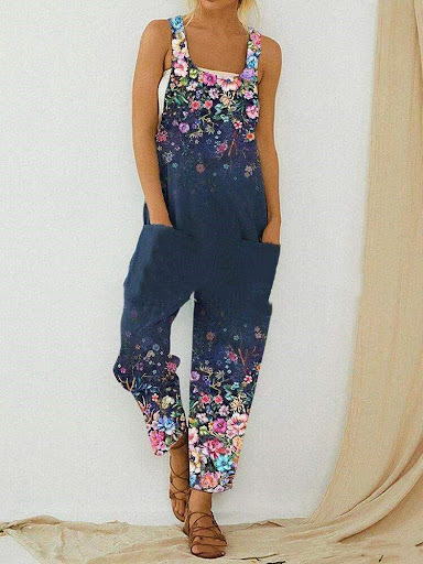 Title 6, Summer New Style Printed Suspenders Ladies Casu...