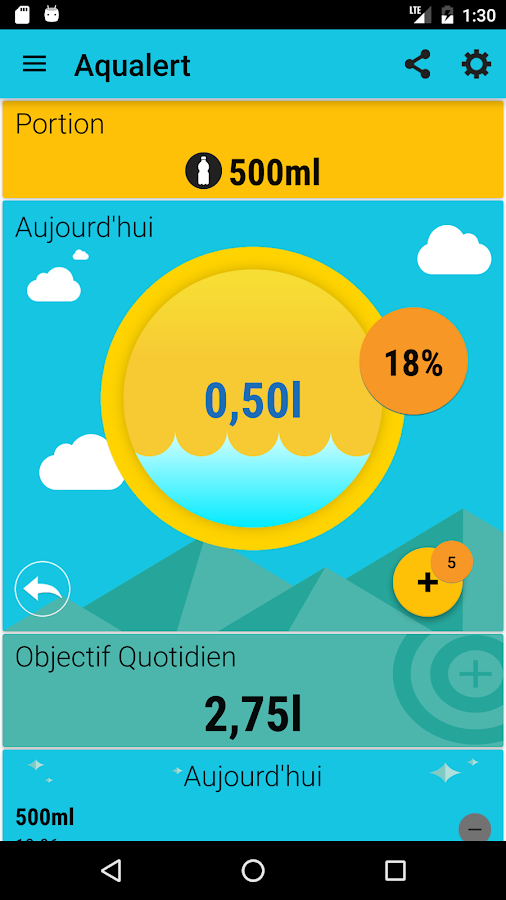   Aqualert:Boire plus d'eau & Rappel consommation – Capture d'écran 