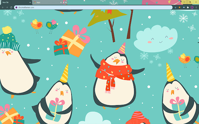 Christmas Penguins chrome extension