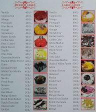 Cakes R Us menu 1