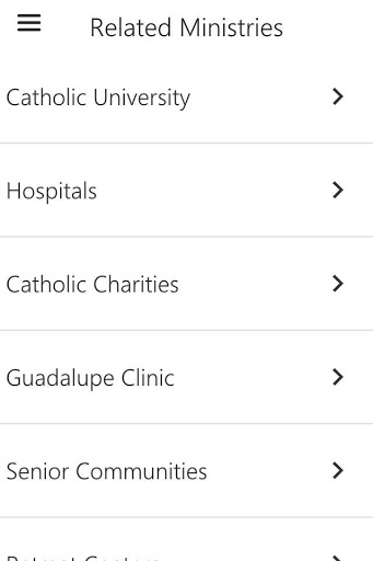 Screenshot Diocese of Wichita - Directory